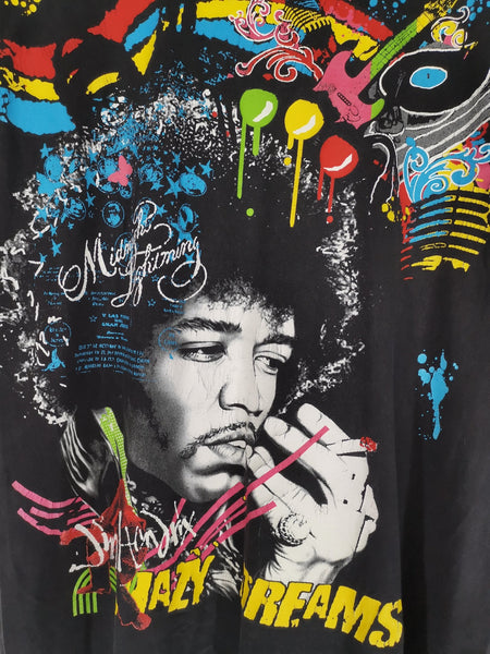 Camiseta Negra JIMMY HENDRIX "Hazy Dreams" / Talla S-M