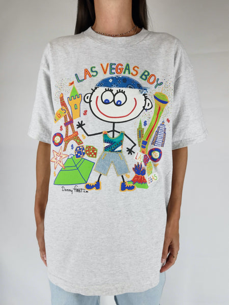 Camiseta Gris "Las Vegas Boy" de DANNY FIRST TM / Talla L