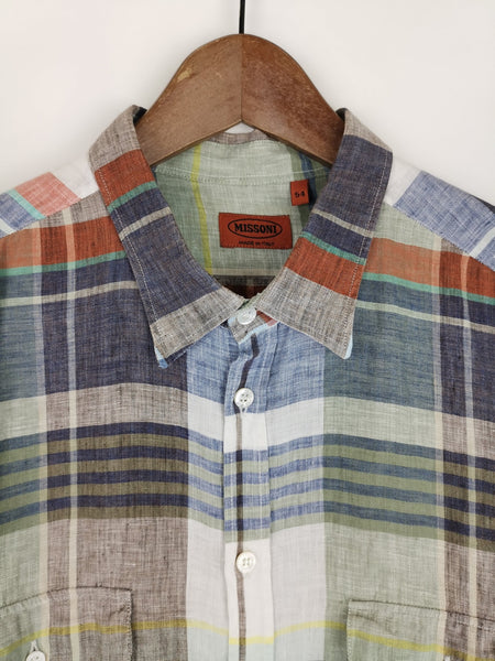 Camisa Lino Cuadros MISSONI / Talla L-XL