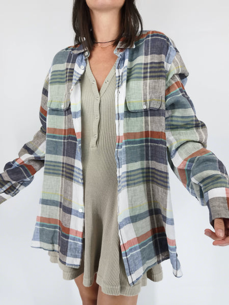 Camisa Lino Cuadros MISSONI / Talla L-XL