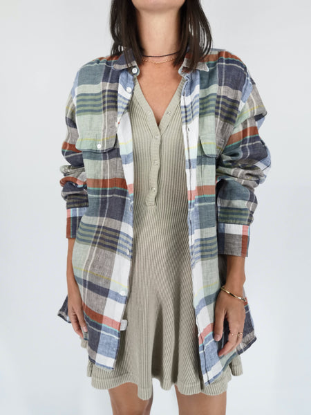 Camisa Lino Cuadros MISSONI / Talla L-XL