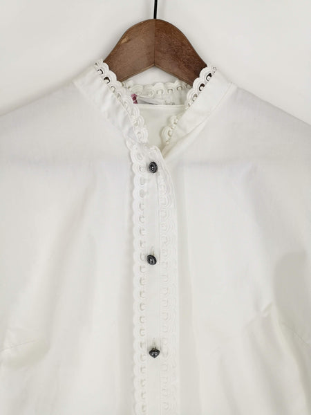 Blusa Blanca Victoriana / Talla S-M