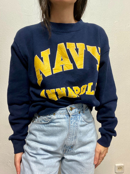 Sudadera Algodón Azul Marino Print NAVY ANAPOLIS / Talla M
