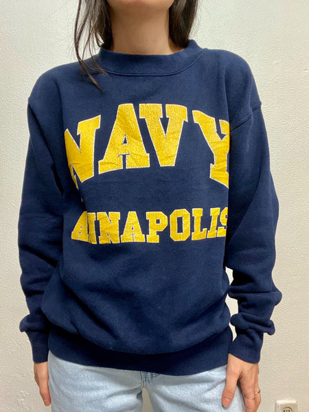 Sudadera Algodón Azul Marino Print NAVY ANAPOLIS / Talla M