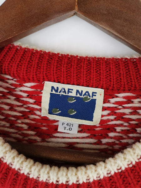 Jersey NAF NAF Rojo & Blanco / Talla M