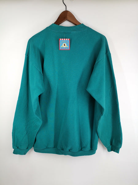 Sudadera Turquesa Dibujos Bullwinkle / Talla L