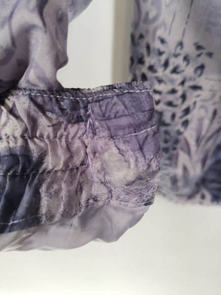 Bomber Seda Print Malvas / Talla L