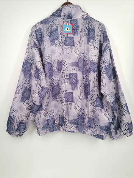 Bomber Seda Print Malvas / Talla L