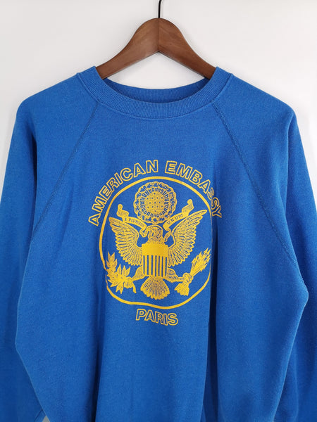 Sudadera Azul AMERICAN EMBASSY / Talla XL
