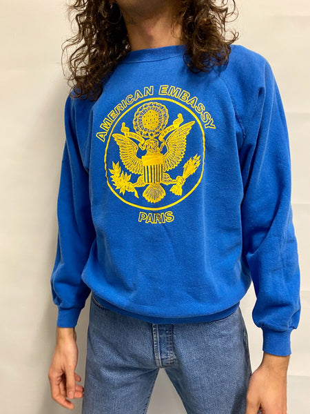 Sudadera Azul AMERICAN EMBASSY / Talla XL