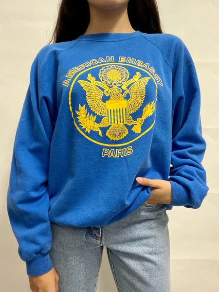 Sudadera Azul AMERICAN EMBASSY / Talla XL