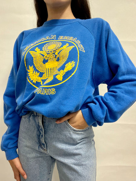 Sudadera Azul AMERICAN EMBASSY / Talla XL
