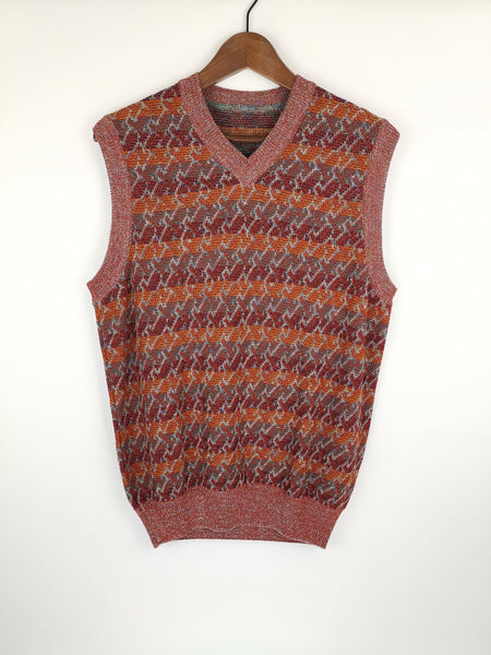 Chaleco Punto Jaspeado Tonos Arcilla / Talla M-L