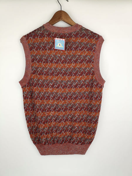 Chaleco Punto Jaspeado Tonos Arcilla / Talla M-L