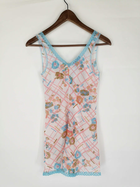 Vestido 90´s Lencero Print Retro / Talla XS
