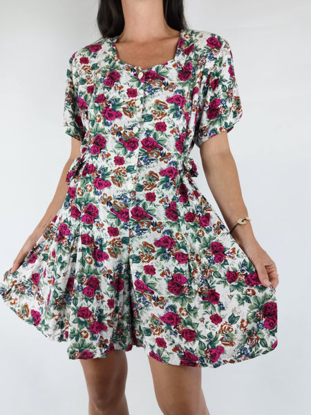 Mono con Vuelo Print Rosas / Talla M-L
