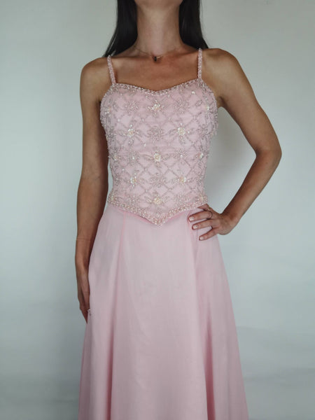 Vestido Largo de Seda Pink Princess / Talla XS