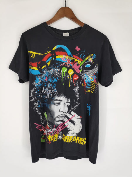 Camiseta Negra JIMMY HENDRIX "Hazy Dreams" / Talla S-M