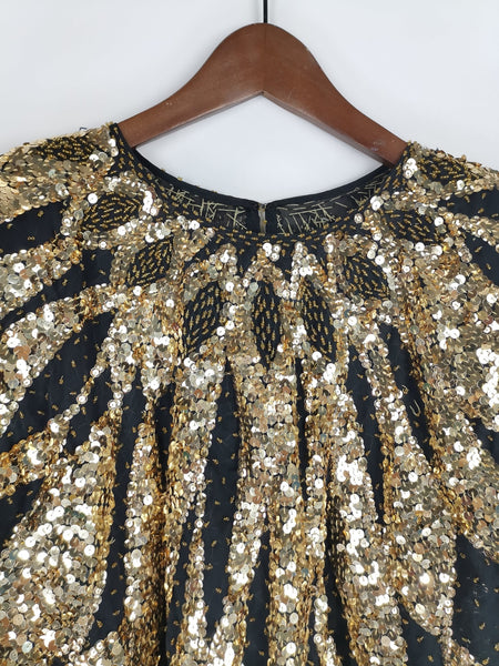 Top Lentejuelas Doradas / Talla M
