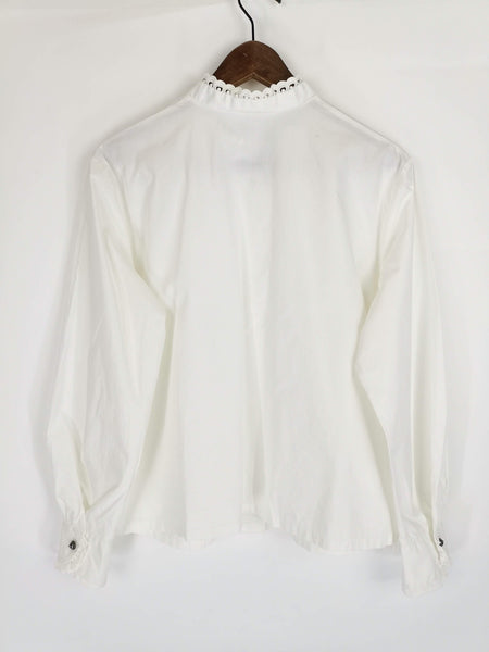 Blusa Blanca Victoriana / Talla S-M