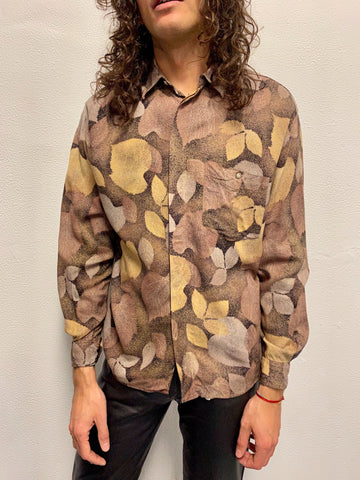 Camisa 90s Print Hojas / Talla L