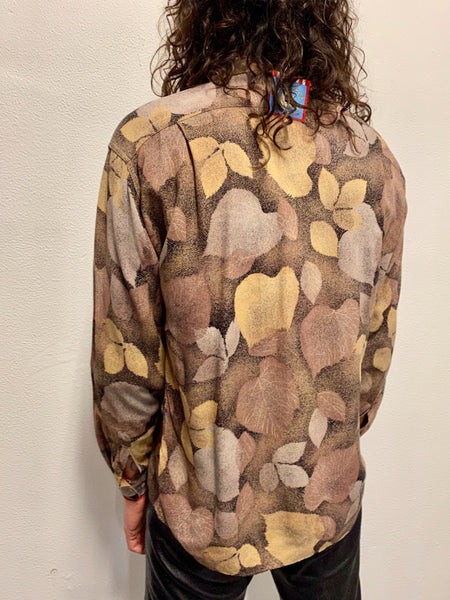 Camisa 90s Print Hojas / Talla L