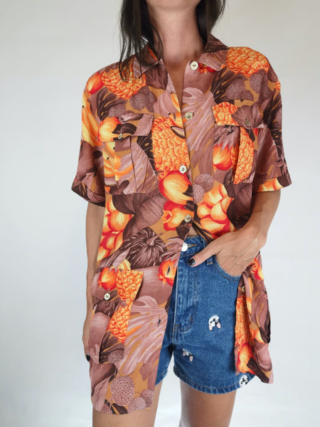Blusa 90's Manga Corta STEFANEL / Talla S