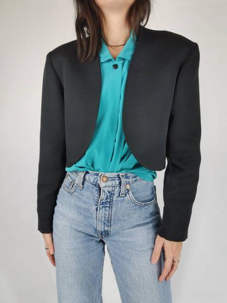 Blazer Negra Rayada MAX MARA / Talla S-M