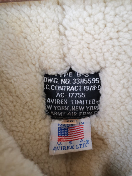 Abrigo Aviador de Piel AVIREX B-3 / Original U.S.A / Talla L