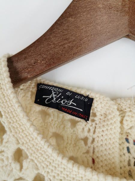 Jersey Crochet 70´s Made in Italy / Talla S