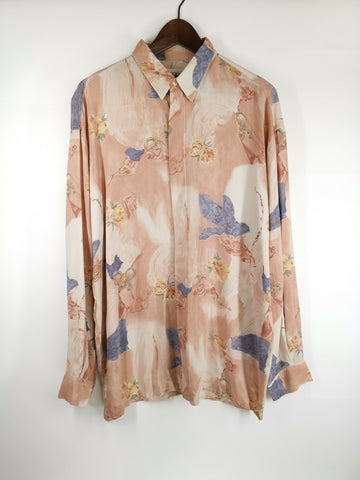 Camisa 90s Print Soft Flores / Talla XL