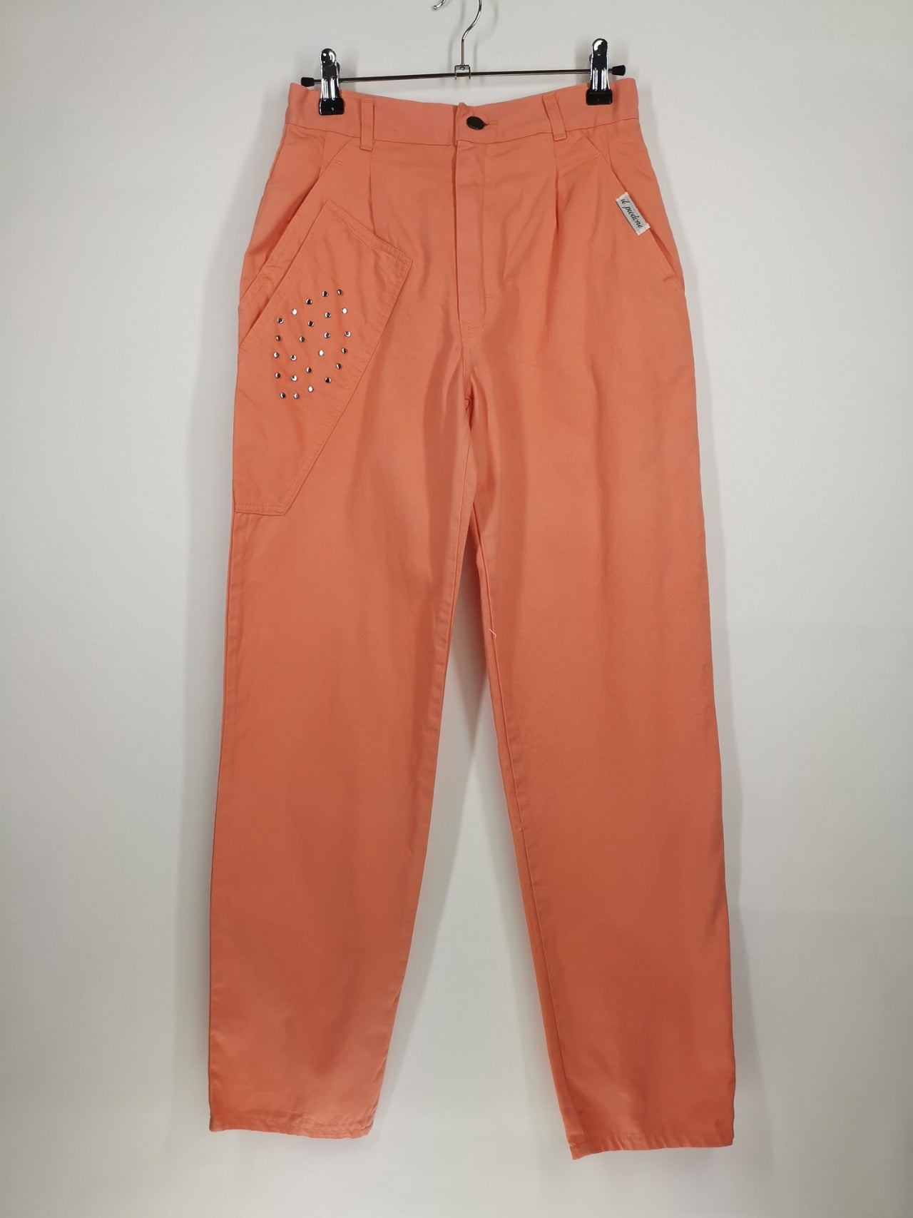 Pantalón con Pinzas Naranja / Talla 34