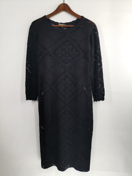 Vestido Negro Crochet / Talla S-M