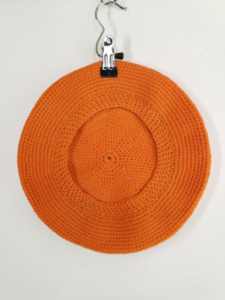 Boina Vintage Naranja de Crochet