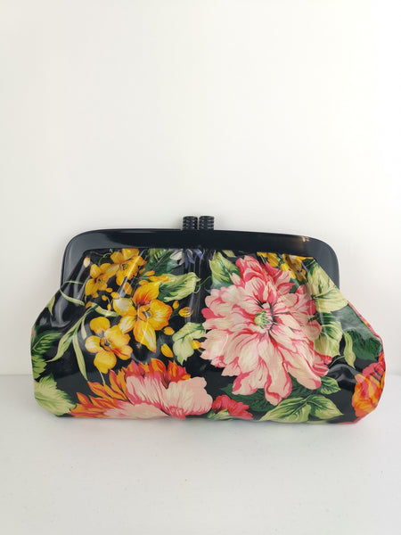 Bolso de Mano Plastificado Flores