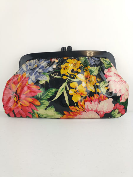 Bolso de Mano Plastificado Flores