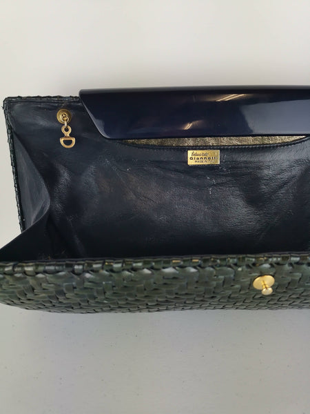 Bolso de Mimbre Elegance Dark Blue