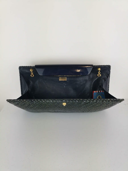 Bolso de Mimbre Elegance Dark Blue