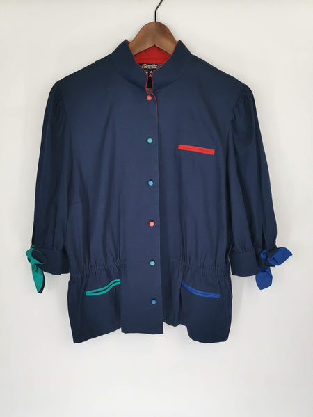 Blusa 80´s Botones de Colores / Talla M
