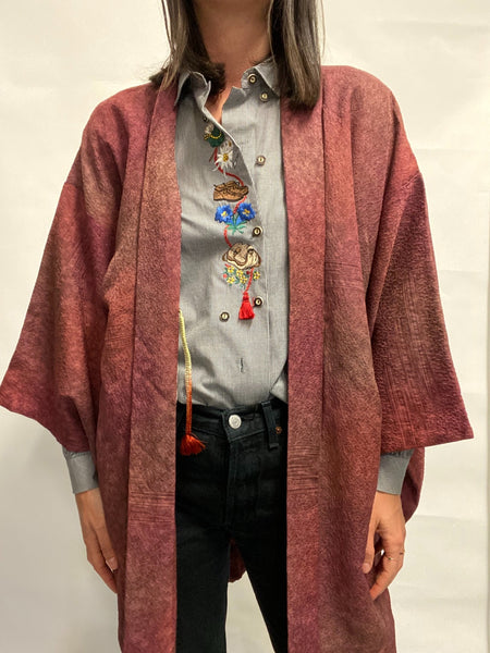 Kimono Granate Textura