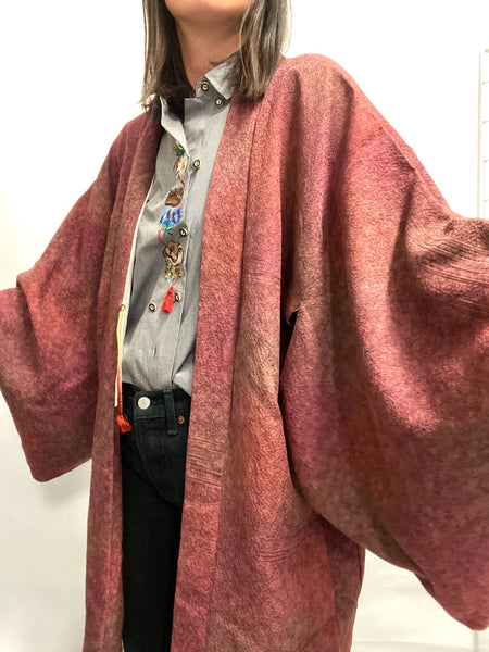 Kimono Granate Textura