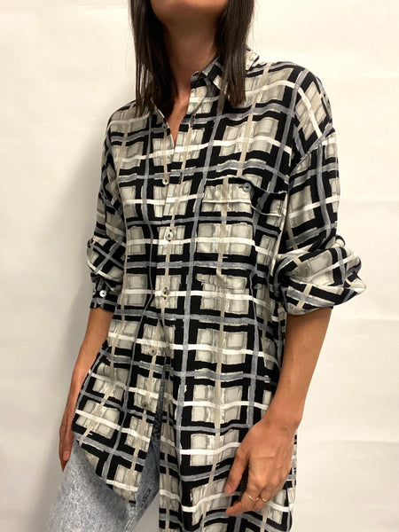 Camisa Checked 90s/ Talla L