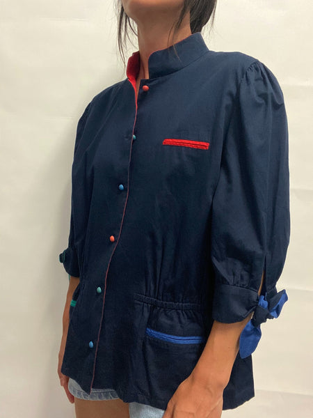 Blusa 80´s Botones de Colores / Talla M