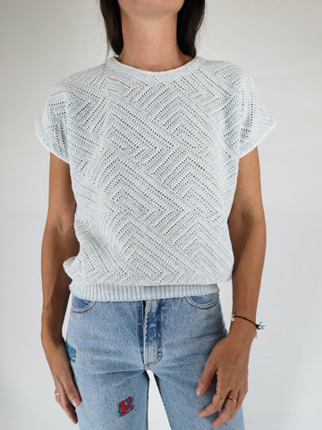 Top Punto Azul Claro Talla M