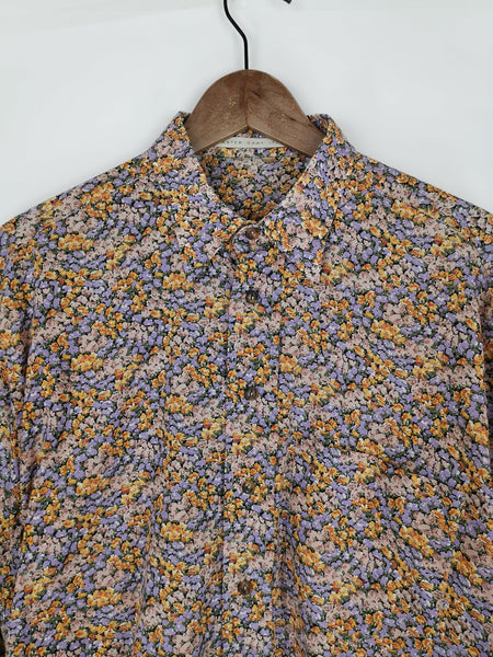 Camisa Vintage Estampado Floral Años 90s /  Talla L-XL