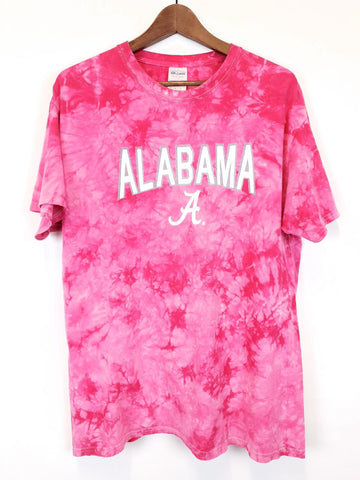 Camiseta Tie Dye Alabama Rosa Años 90, Talla L