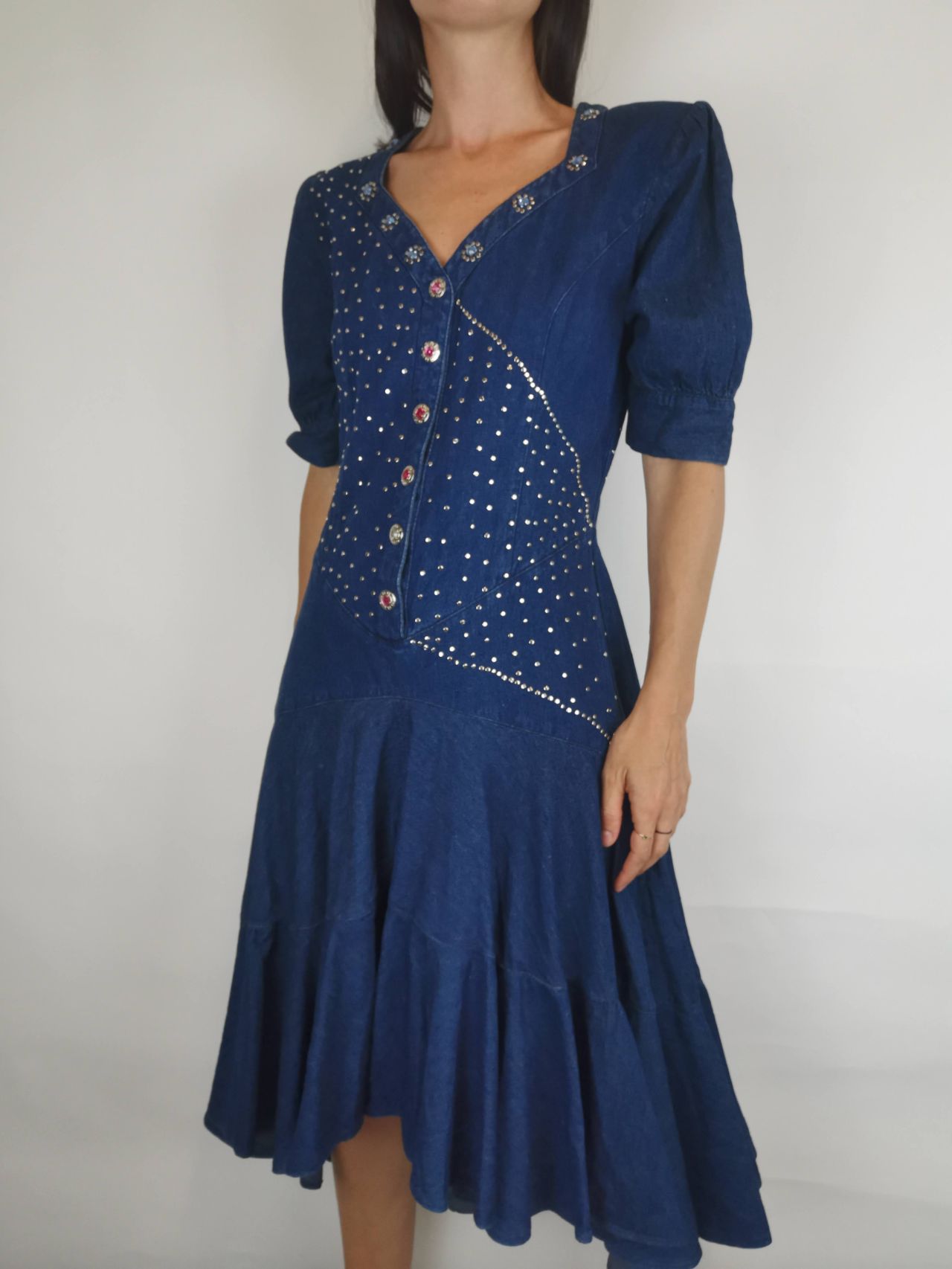 Vestido 80´s Largo Vaquero / Talla M-L