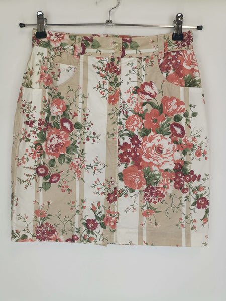 Minifalda Print Flowers / Talla S