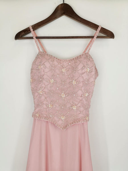 Vestido Largo de Seda Pink Princess / Talla XS