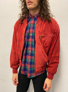 Bomber Ante Roja/ Suede Leather Jacket